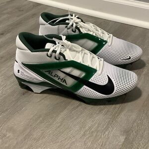 Nike alpha menace 4 pro white & green cleats